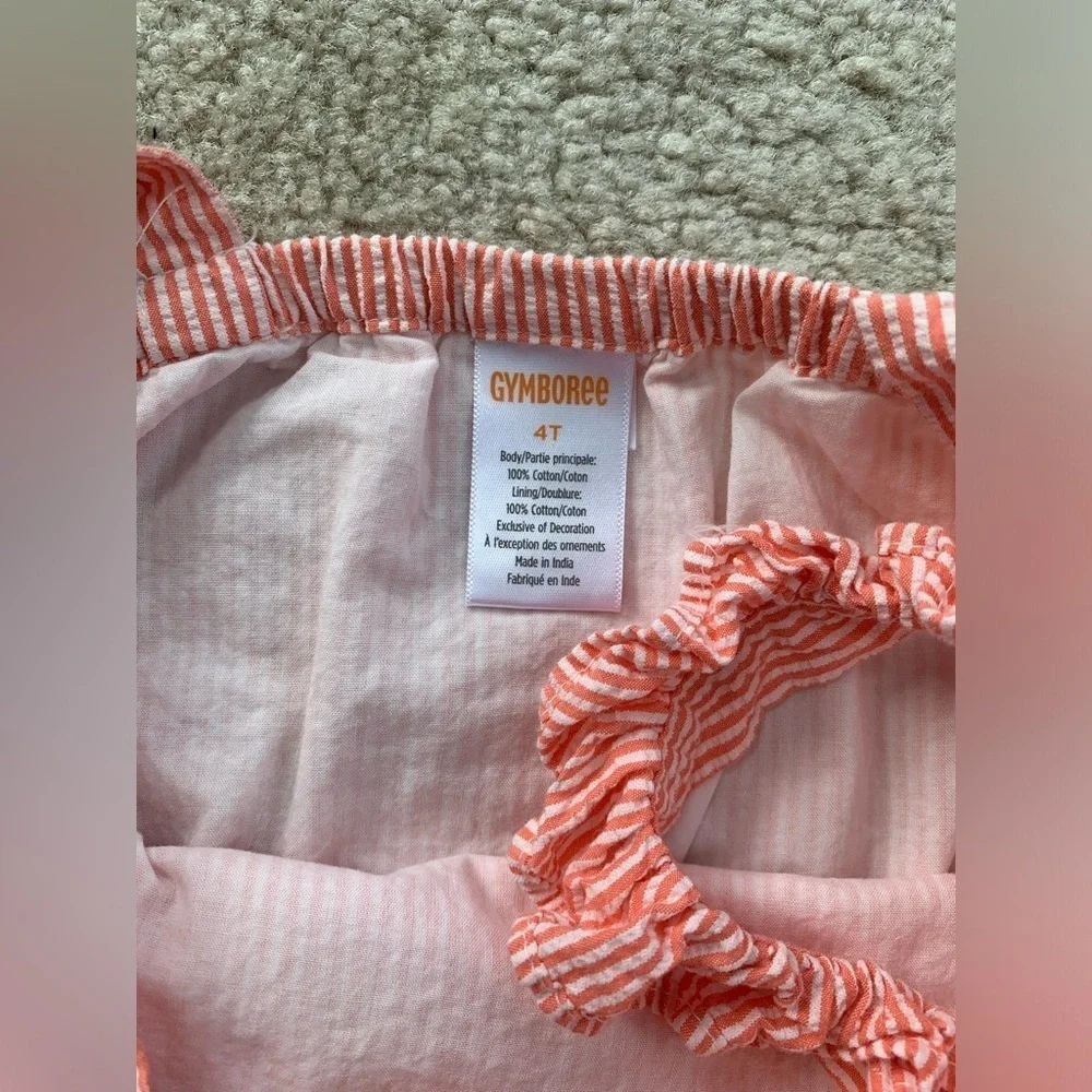 Gymboree Size 4T Seersucker Fruit Romper